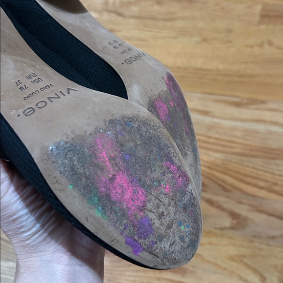 Vince Tasha Round Toe Mid Heel Stretch Knit Sock Boots Black Size 7 - Picture 10 of 12